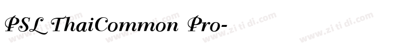 PSL ThaiCommon Pro字体转换